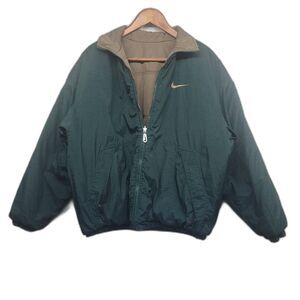 Vtg Nike 90s Reversible Big Circle Logo Puffer Jacket